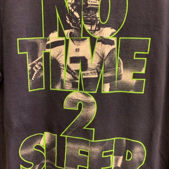Nike NFL Seattle Seahawks No Time To Sleep Blue T Shirt Mens Size M Regular Fit - Picture 2 of 5